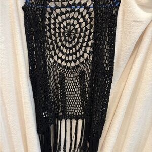 Black Crochet Women Sweater 1XL Like New condition